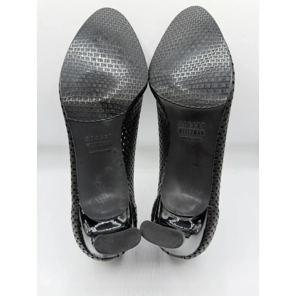 Stuart Weitzman Womens Perforated Slip On Leather Heels Size M6.5